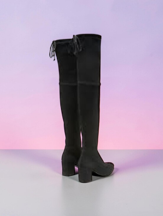 Stuart Weitzman Shoes - Customer Return Size 7 Stuart Weitzman Black Over-the-Knee Heeled Boots